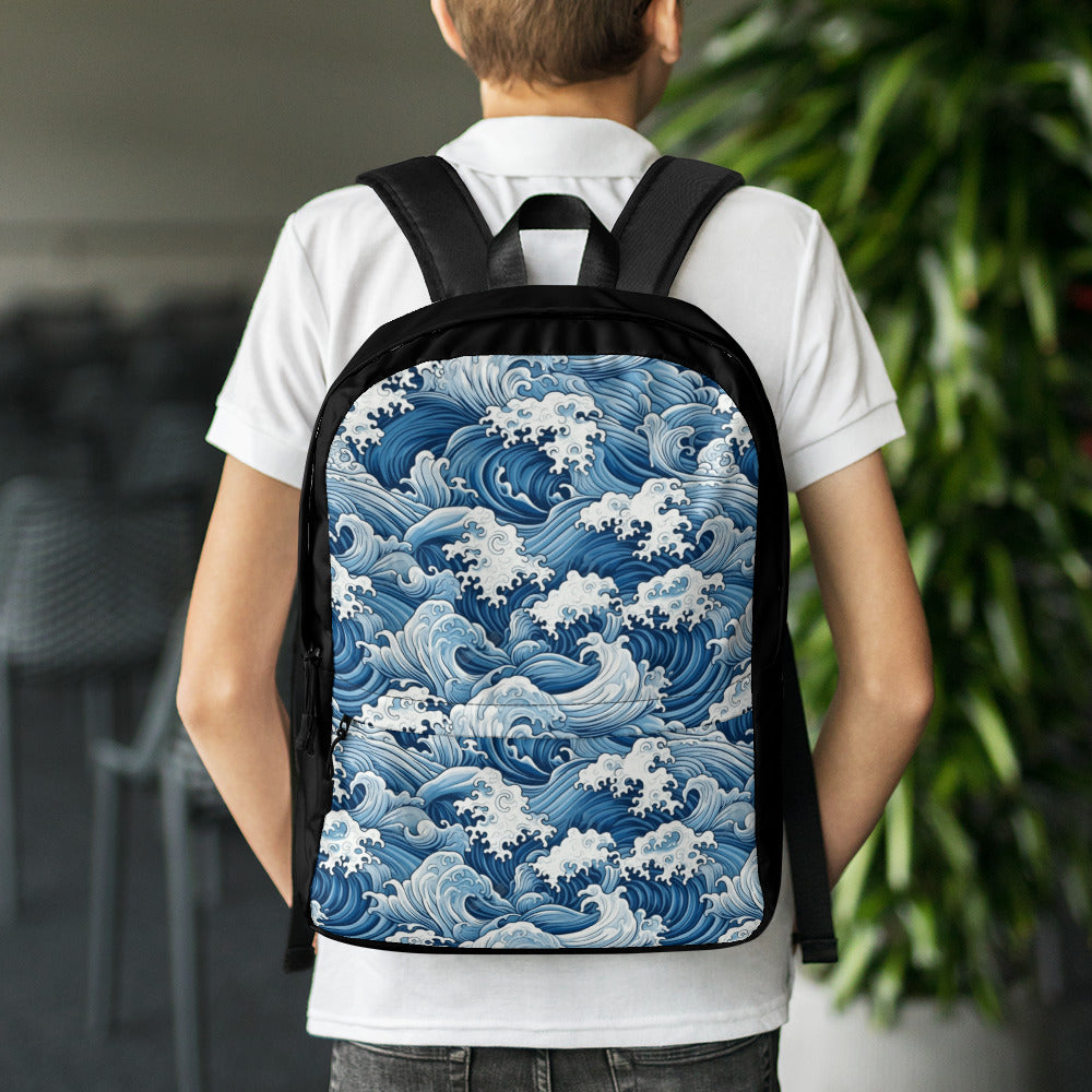 Backpack - Japanese Painting Style Waves