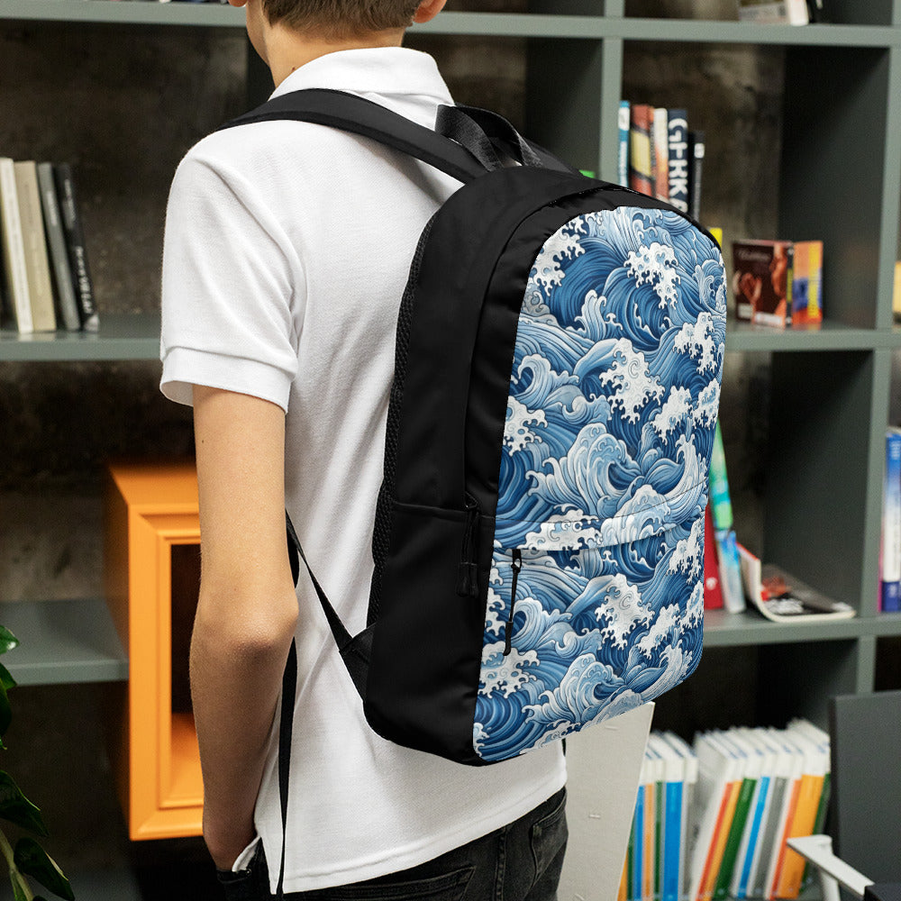 Backpack - Japanese Painting Style Waves