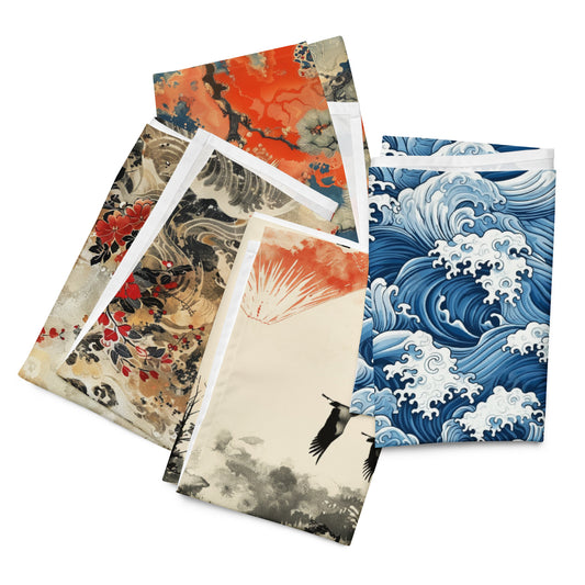 Cloth napkin set Japanese Style Patterns